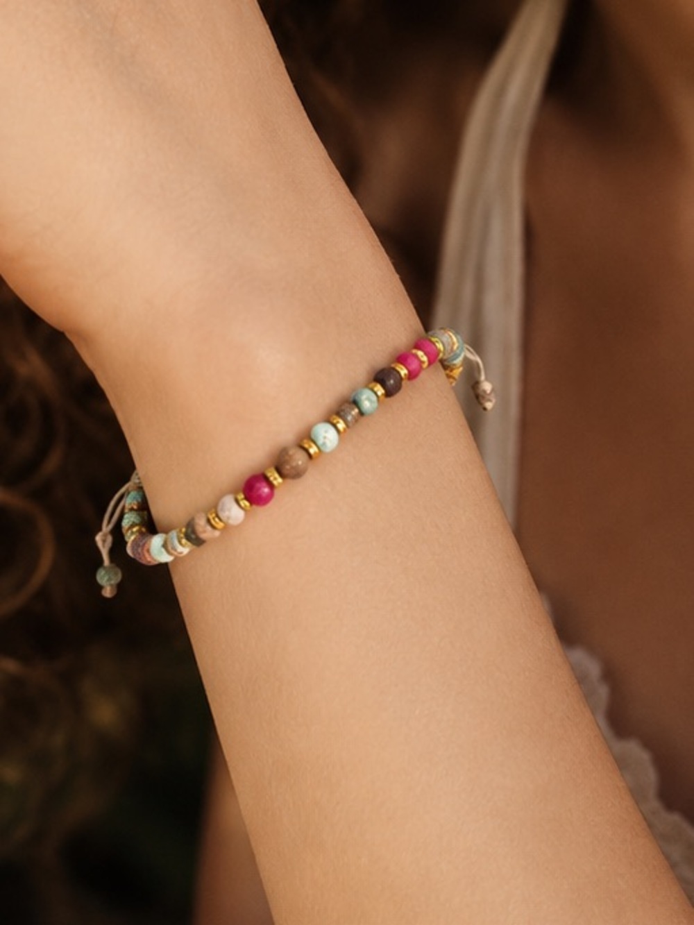 Handmade Multicolor Natural stone Bracelet - Picture 1 of 5